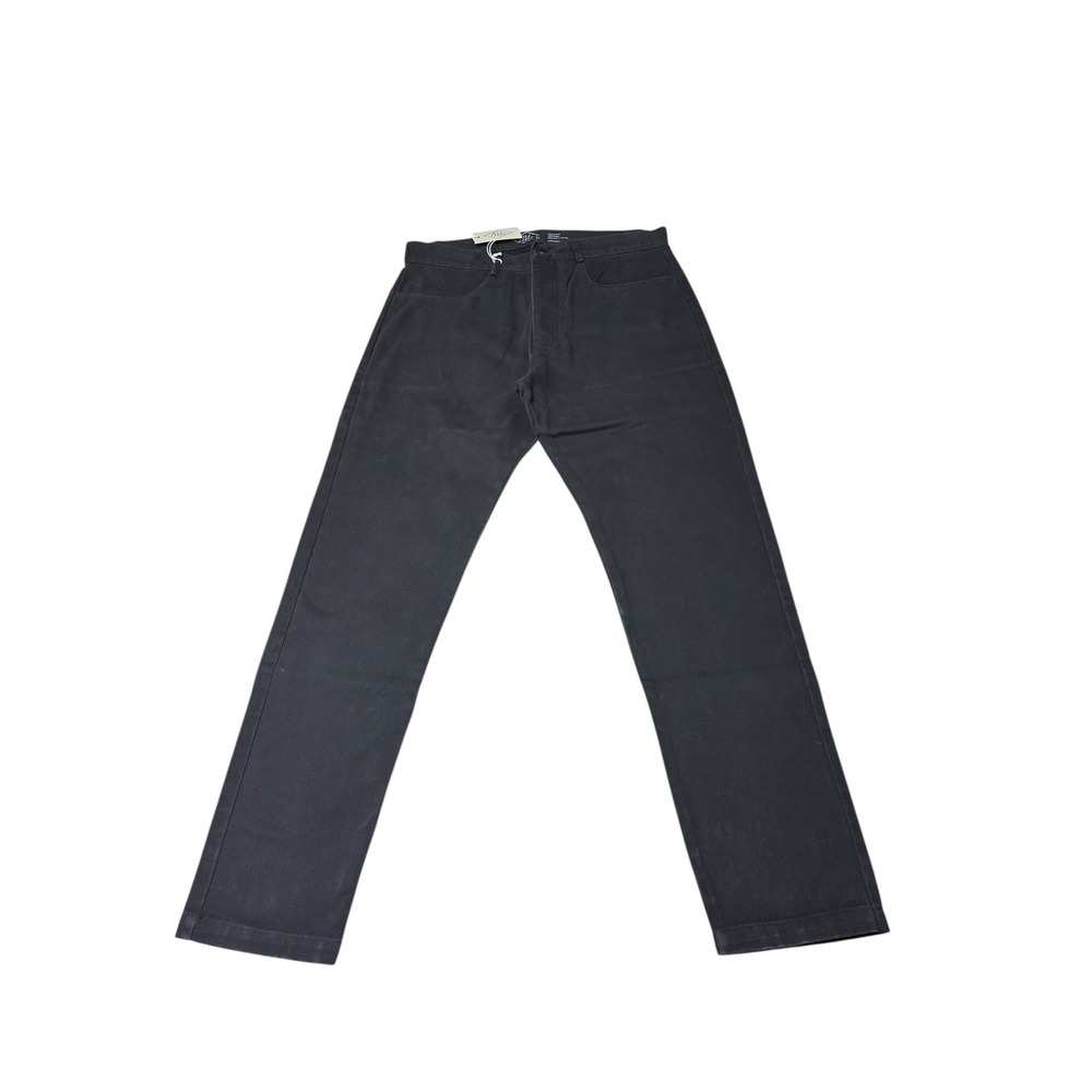 NWT Alex Crane Bo Pants Mens 31X30 Charcoal Black 100% Cotton Twill Fly Straight